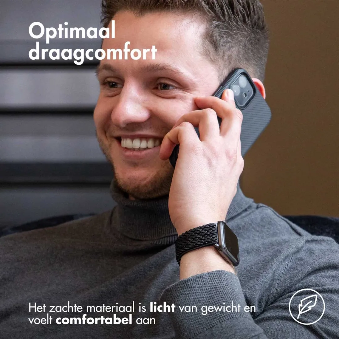 Imoshion Elastisch Nylonbandje 20mm - Smartwatch - Zwart