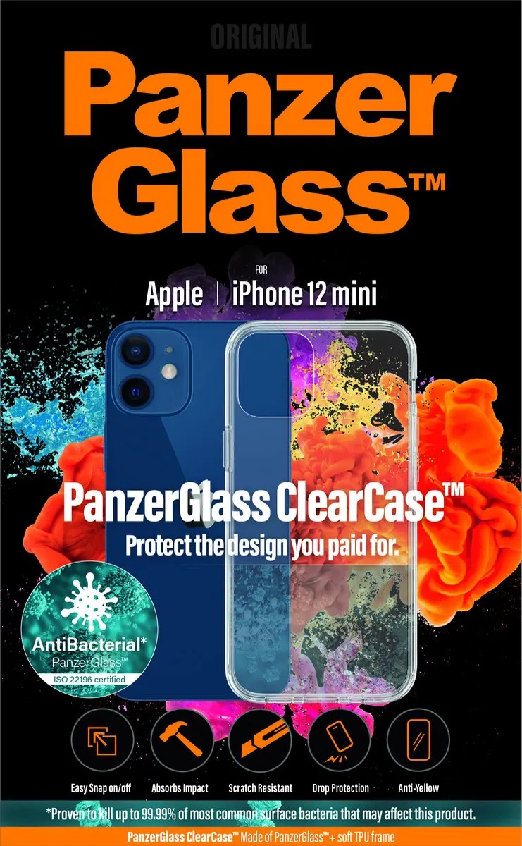 PanzerGlass ClearCase PZ-0248 iPhone 12 Mini Hoesje - Transparant - afbeelding 6 van 6