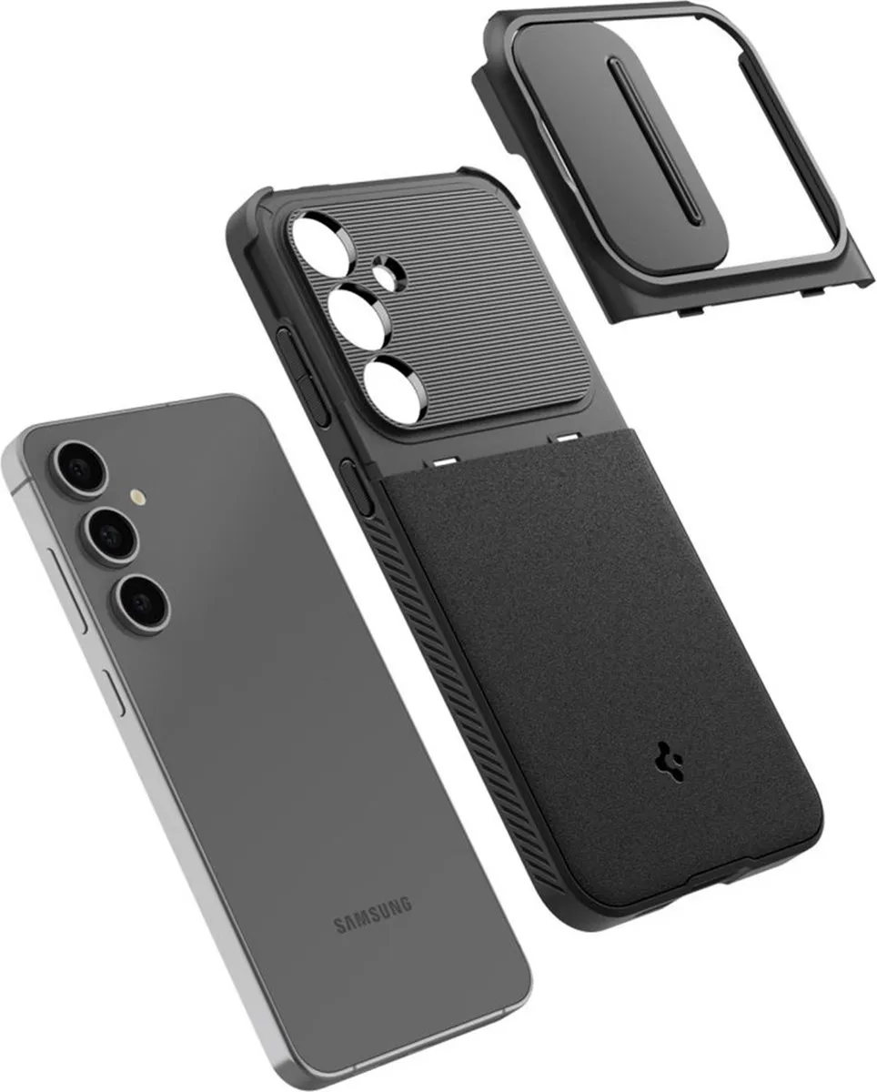 Spigen Optik Armor ACS08626 Hoesje - Samsung Galaxy S24 FE - Zwart