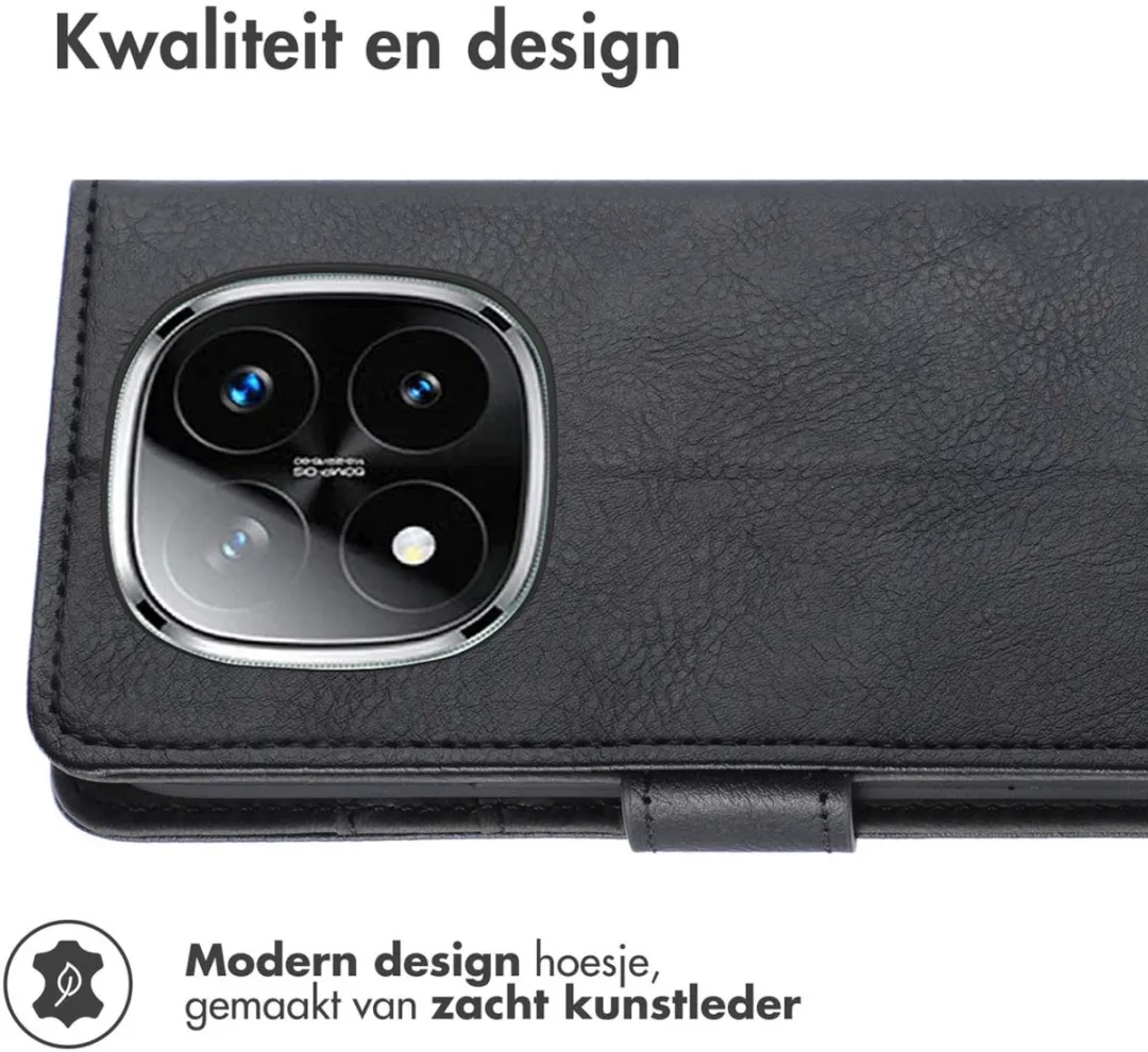 Imoshion Hoesje Xiaomi Redmi Note 14 Pro Plus 5G - 3 Pasjes - Zwart