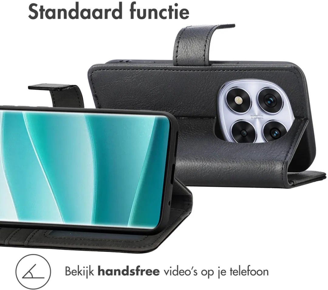 Imoshion Hoesje Xiaomi Redmi Note 14 Pro Plus 5G - 3 Pasjes - Zwart