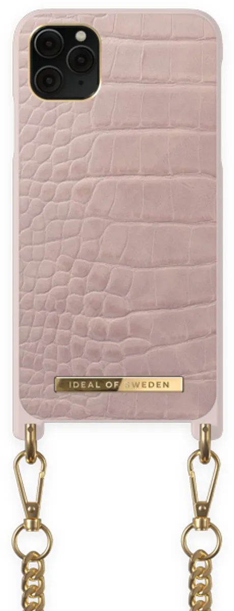 iDeal of Sweden Phone Necklace Case iPhone 12 Pro Max Misty Rose Croco - IDNCSS20-I2067-211 - afbeelding 4 van 4