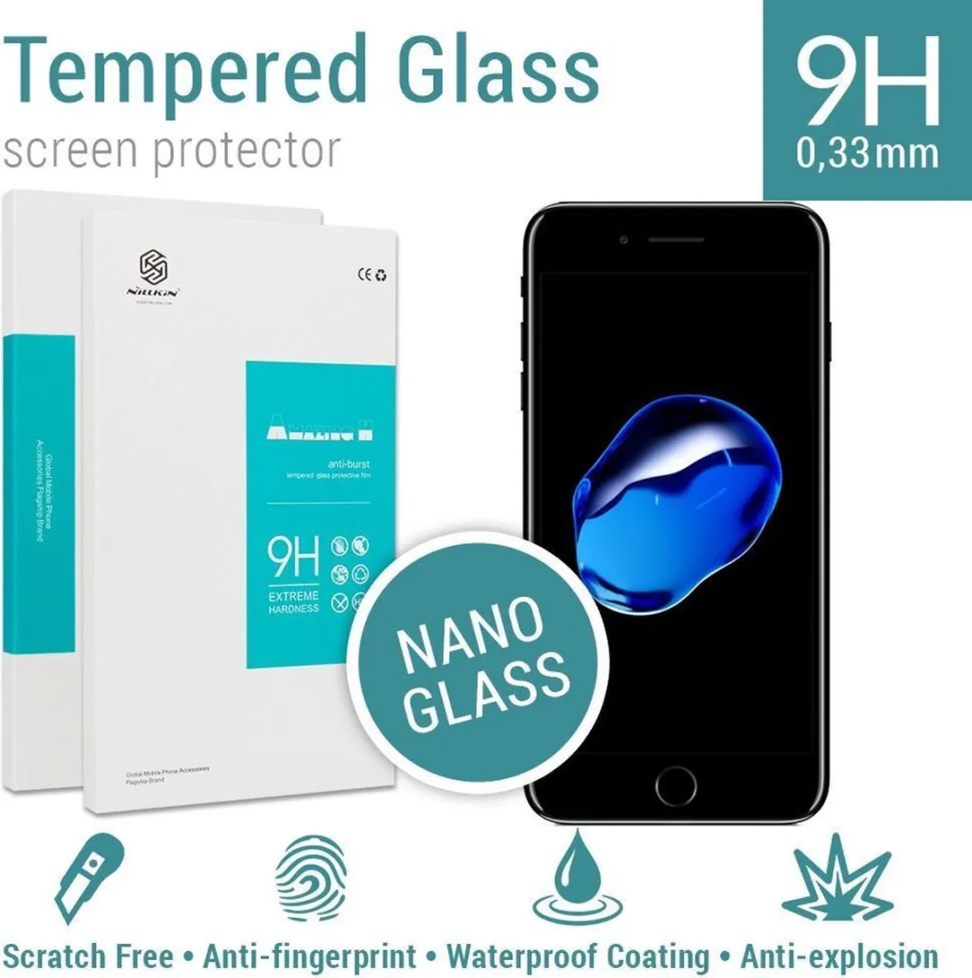 Nillkin iPhone 7 Plus Tempered Glass Screenprotector 9H Nano