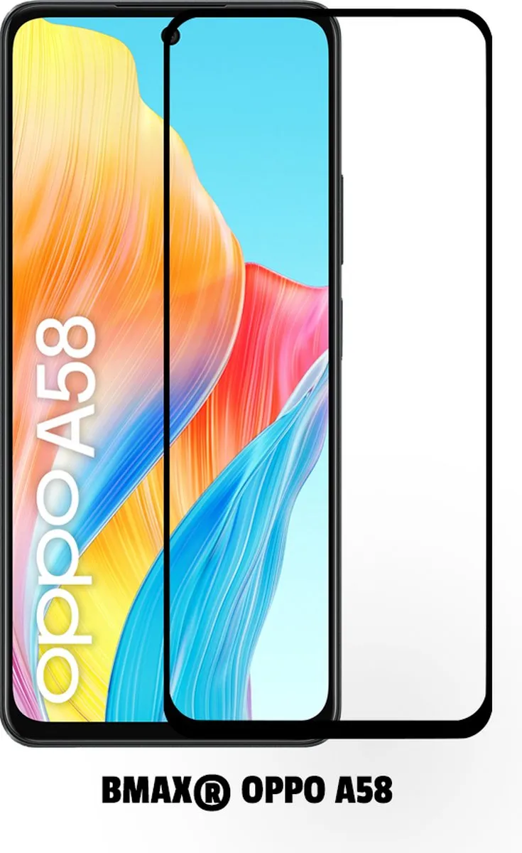 BMAX Screenprotectors OPPO A58 - 2 Stuks - Gehard Glas