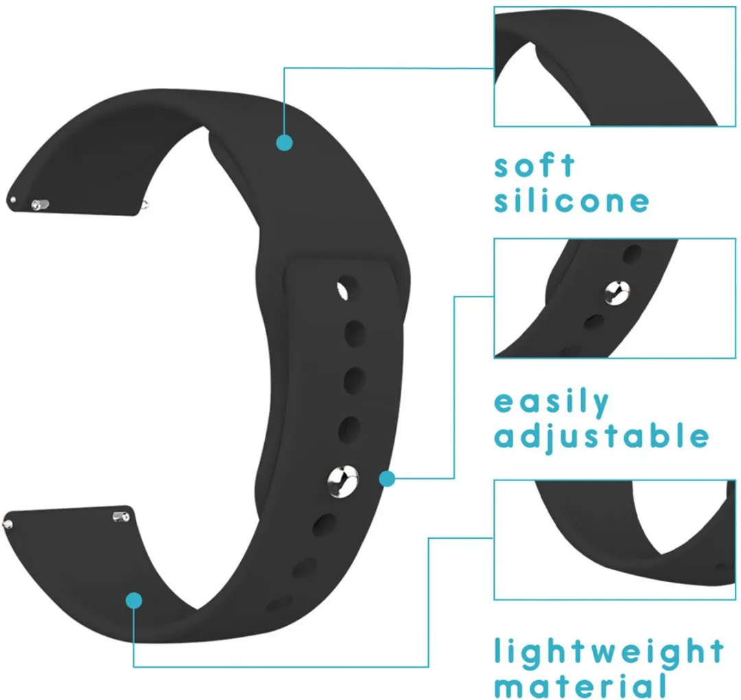 Imoshion Siliconen Bandje Amazfit GTS/BIP - One Size - Zwart