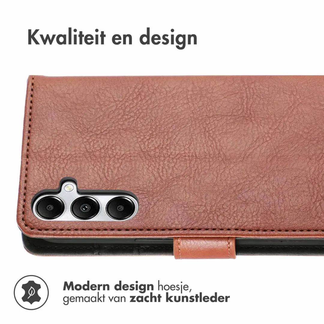 imosHion Hoesje Samsung Galaxy S24/S25 - 3 Pasjes - Bruin