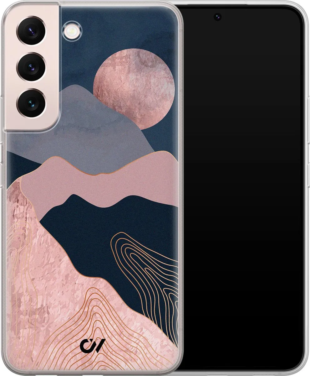 Casevibes Hoesje Samsung Galaxy S22 Landscape Rosegold - Roze
