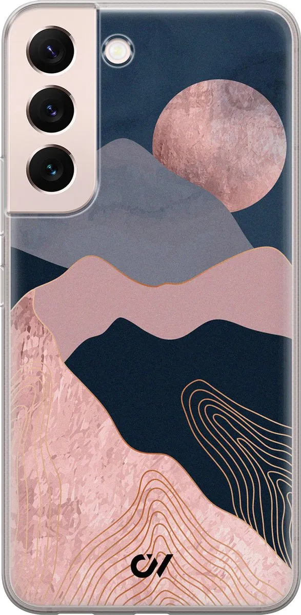 Casevibes Hoesje Samsung Galaxy S22 Landscape Rosegold