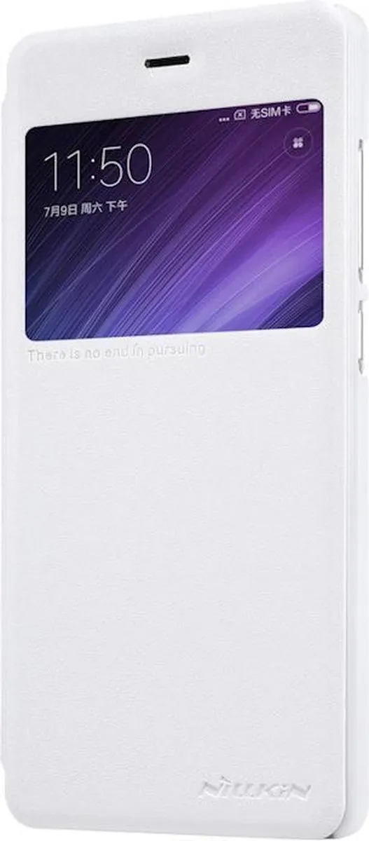 Nillkin Sparkle S-View Book Case Xiaomi Redmi 4 - Wit - afbeelding 5 van 6