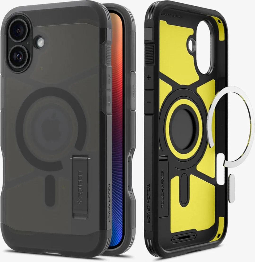 Spigen Tough Armor iPhone 16 Hoesje - Frost Zwart