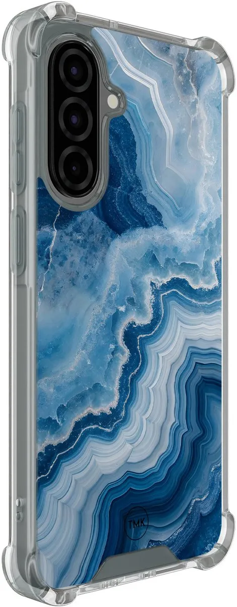 Casevibes Shockproof Hoesje Samsung Galaxy A56 - Blauw - Skystone Marble