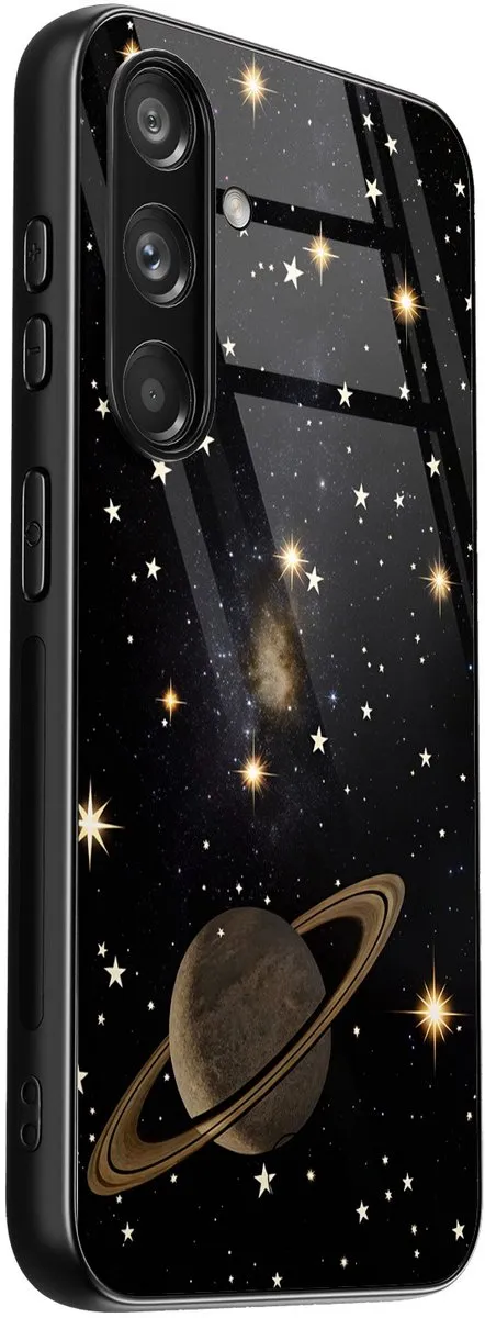 Casevibes Hoesje Samsung Galaxy S24 Space - Zwart - TPU Glossy - afbeelding 2 van 3
