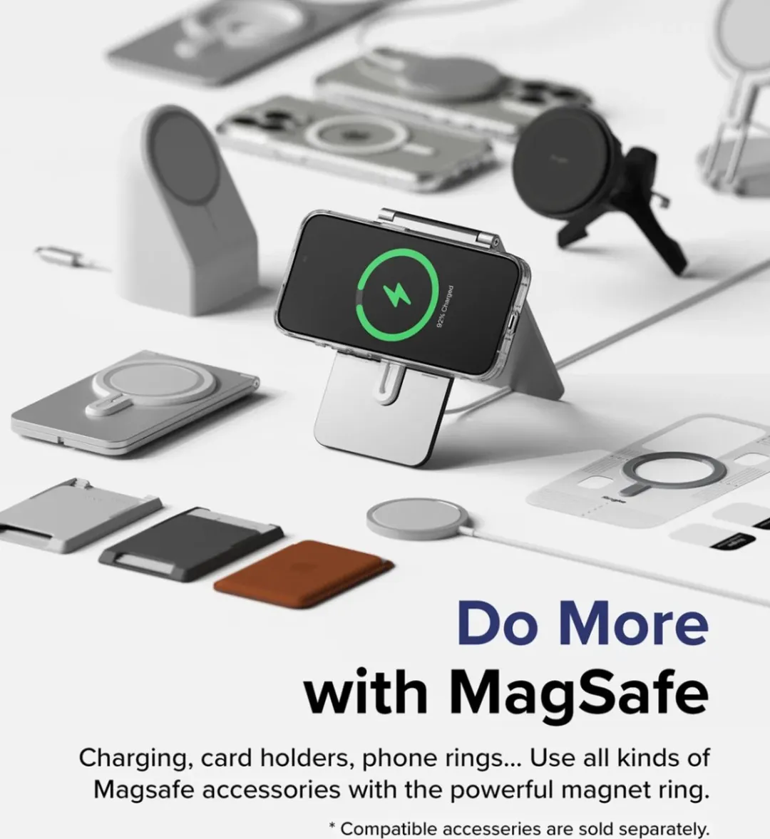 Ringke Fusion Magnetic iPhone 15 Pro Hoesje - Matte Transparant - afbeelding 6 van 6