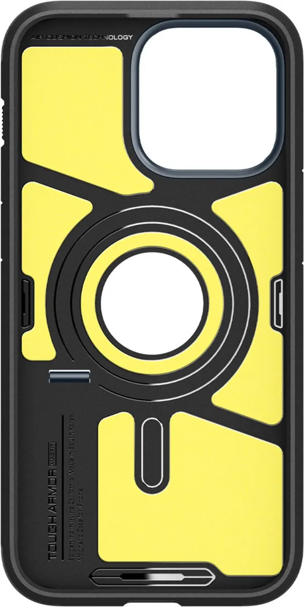 Spigen Tough Armor ACS06595 Hoesje iPhone 15 Pro Max - MagSafe - Zwart/Grijs