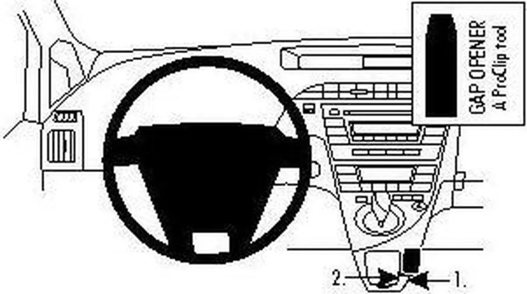 Brodit ProClip 854355 Toyota Prius 2010-2016 Houder - Angled Mount