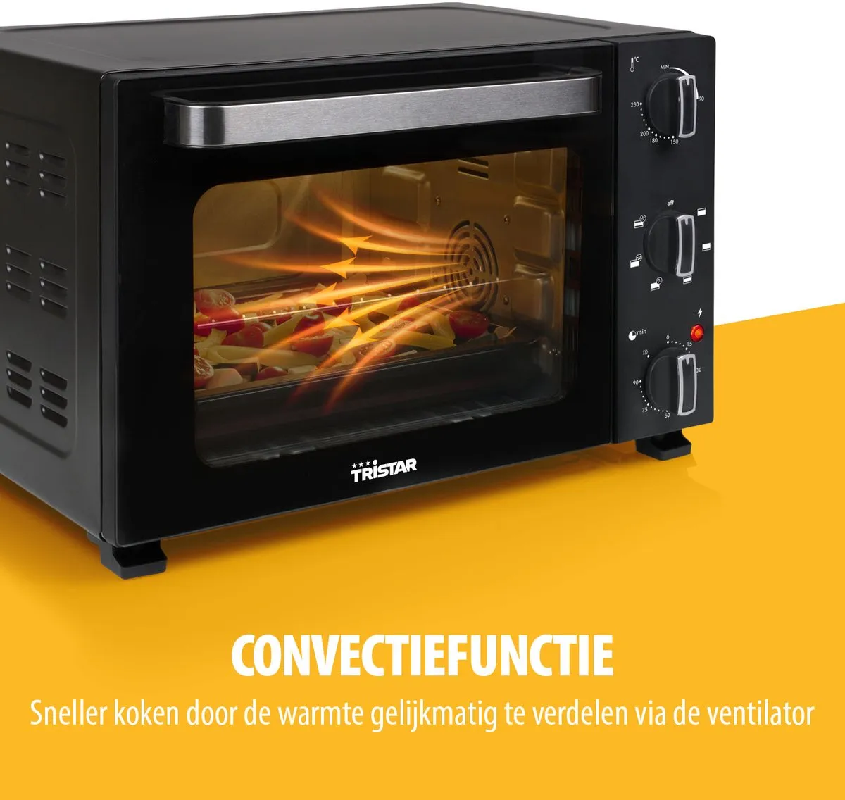 Tristar OV-3627 Vrijstaande Oven 1500W 27L - Zwart