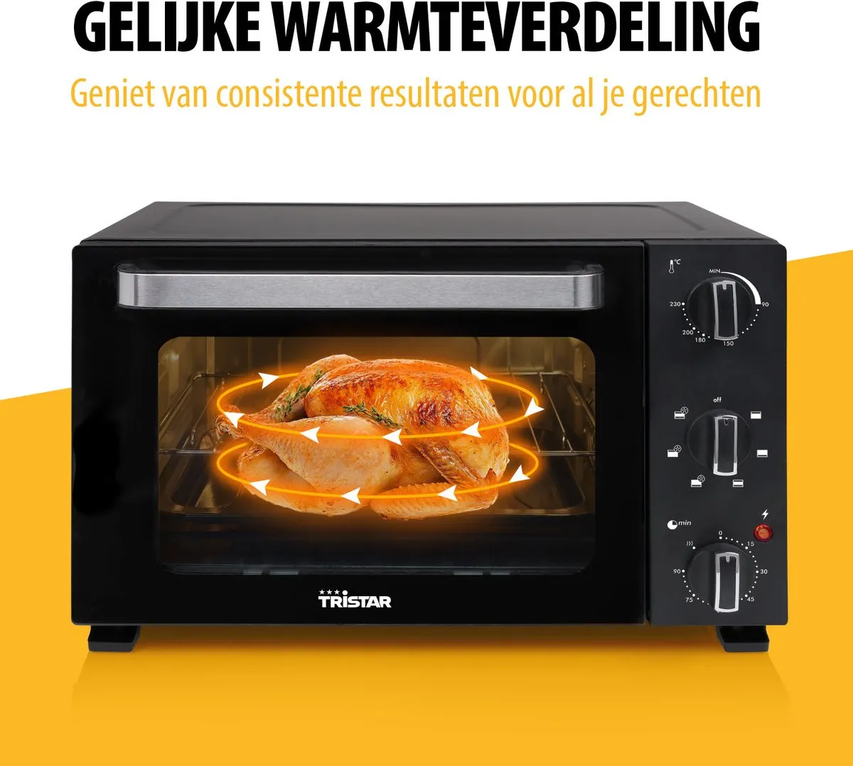 Tristar OV-3627 Vrijstaande Oven 1500W 27L - Zwart