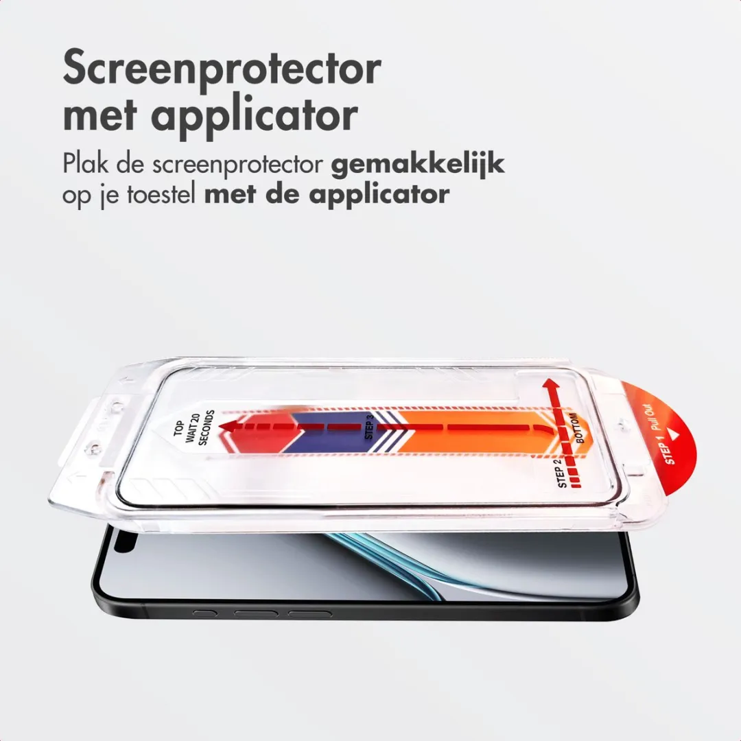 Accezz Screenprotector iPhone 17 - Glas - Anti-stof applicator