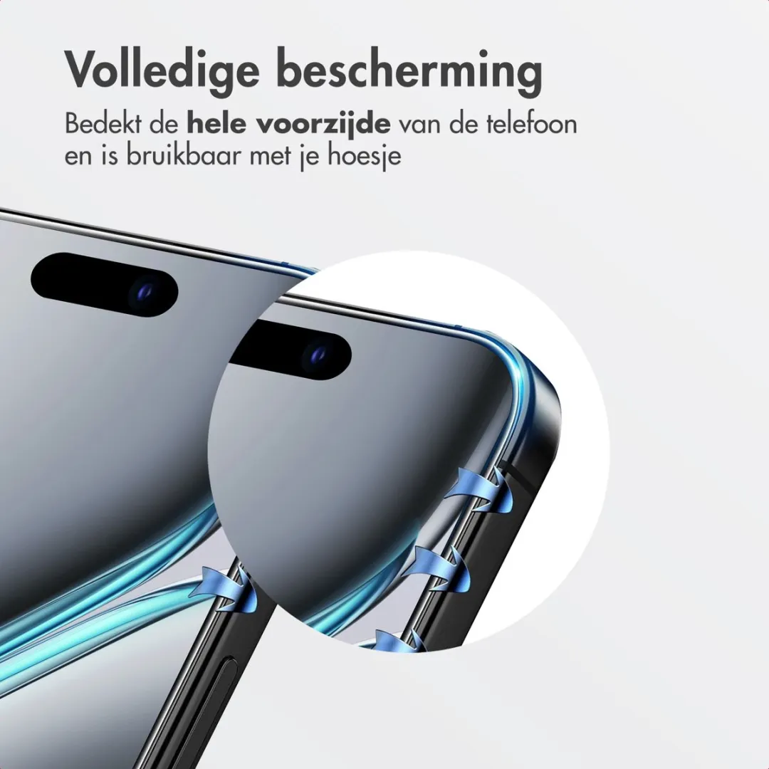 Accezz Screenprotector iPhone 17 - Glas - Anti-stof applicator - afbeelding 6 van 6