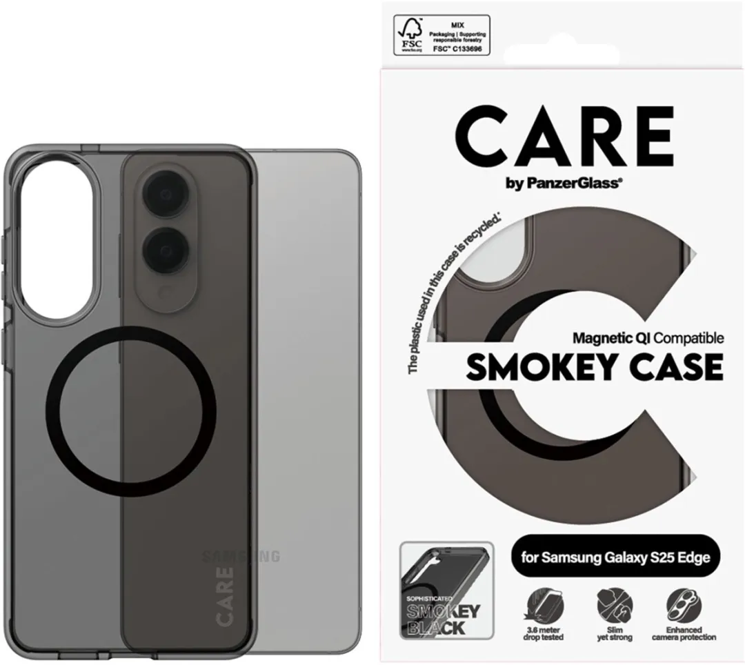 PanzerGlass Case Care Flagship Urban Combat Black - Qi - MagSafe - Samsung Galaxy S25