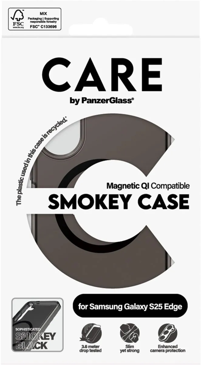 PanzerGlass Case Care Flagship Urban Combat Black - Qi - MagSafe - Samsung Galaxy S25