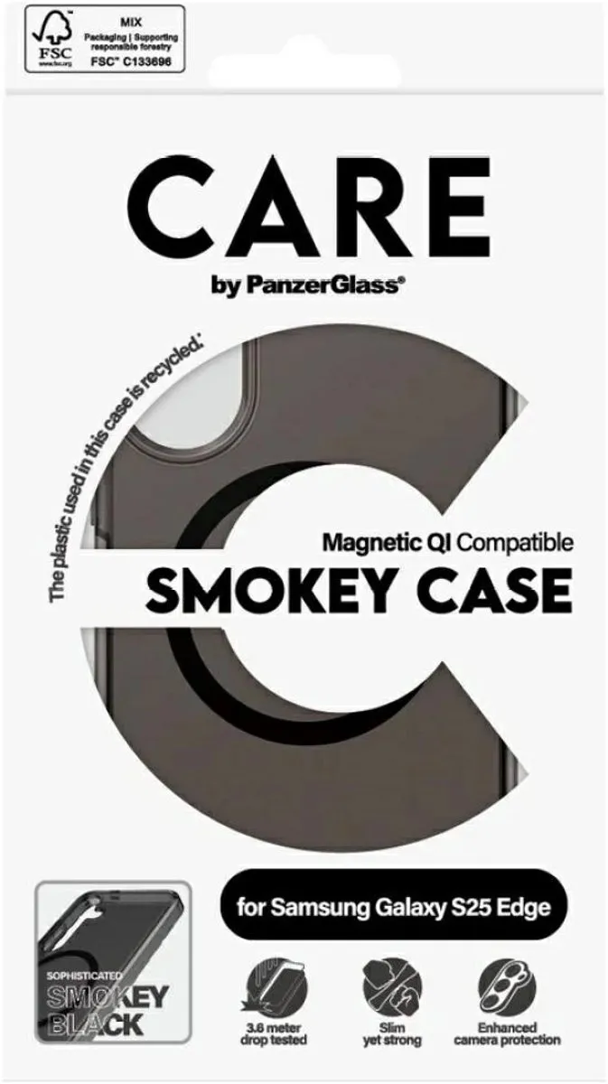 PanzerGlass Case Care Flagship Urban Combat Black - Qi - MagSafe - Samsung Galaxy S25 - afbeelding 6 van 6