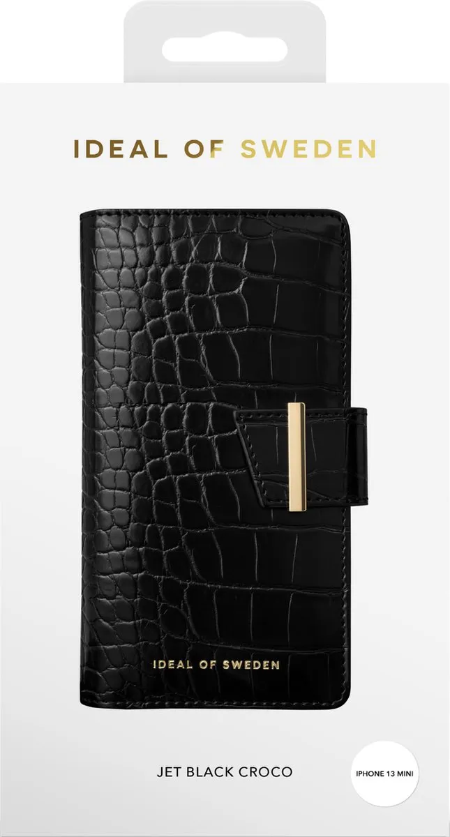 iDeal of Sweden iPhone 13 Mini Wallet Jet Black Croco - IDPWSS21-I2154-207
