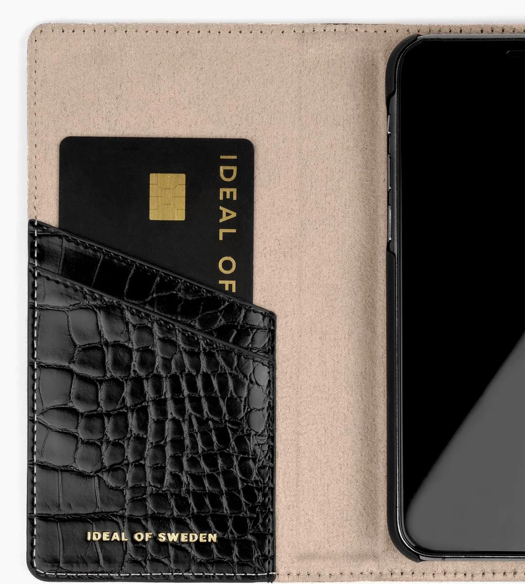 iDeal of Sweden iPhone 13 Mini Wallet Jet Black Croco - IDPWSS21-I2154-207