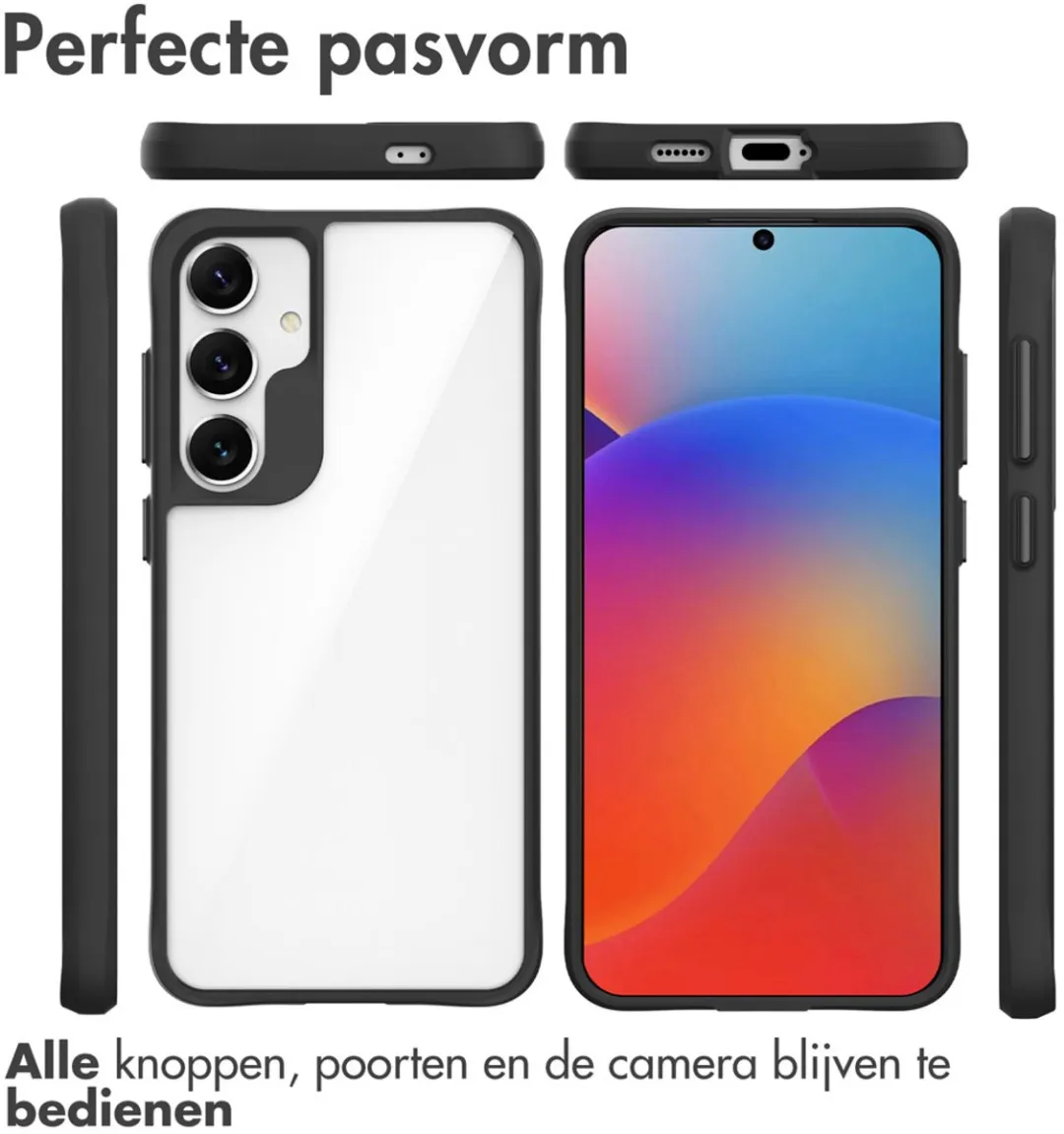 Imoshion Hybrid Carbon Hoesje Samsung Galaxy S25 - Zwart