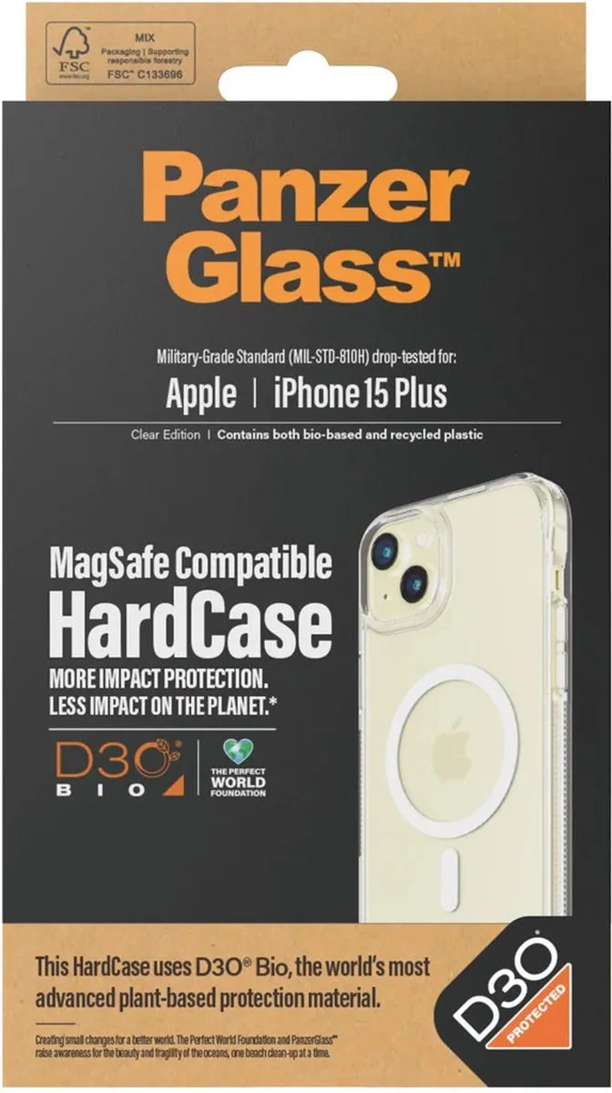 PanzerGlass iPhone 15 Plus HardCase D3O - Transparant - MPN 1182 - afbeelding 6 van 6