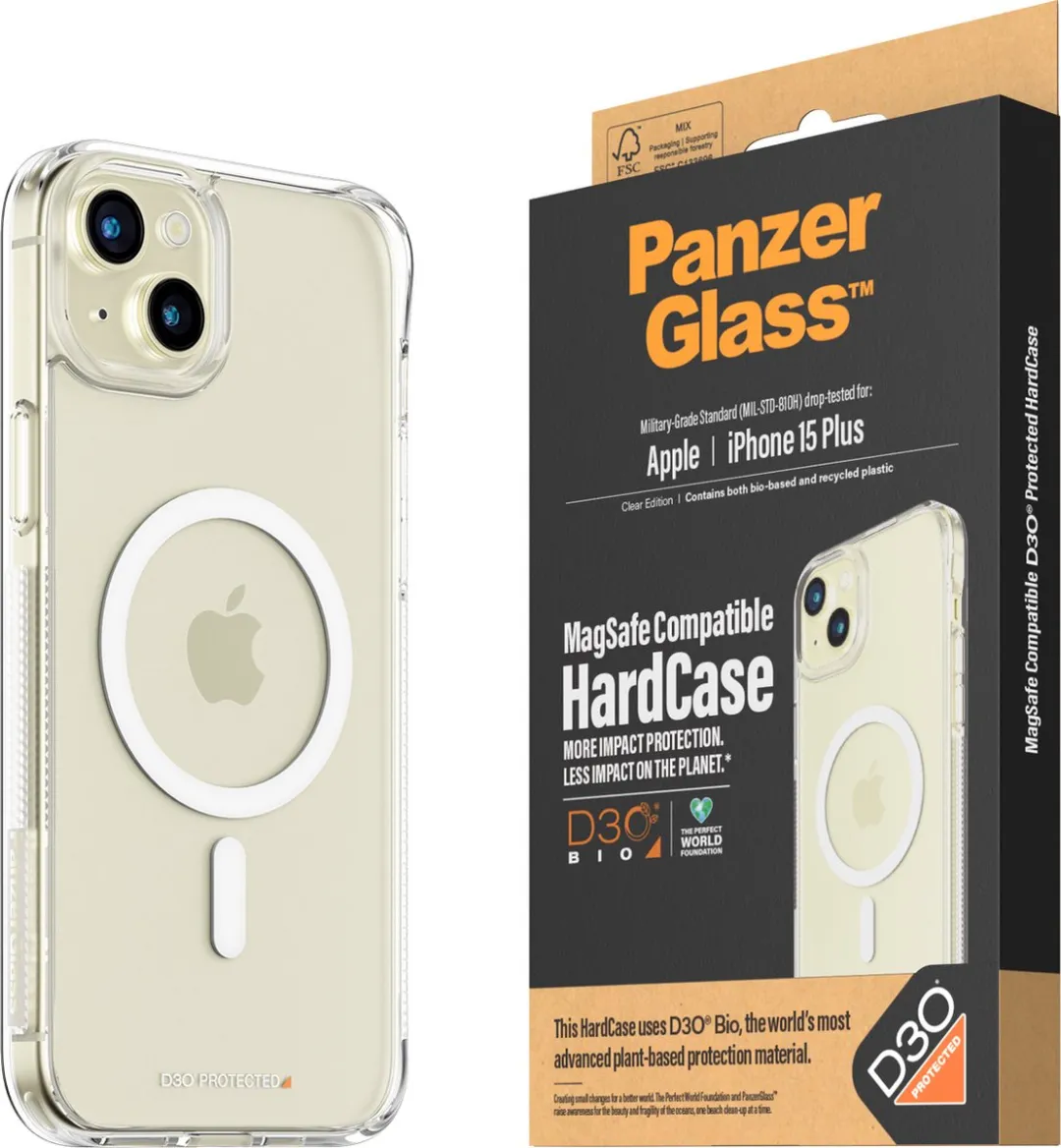 PanzerGlass Apple iPhone 15 Plus MagSafe HardCase with D3O Clear