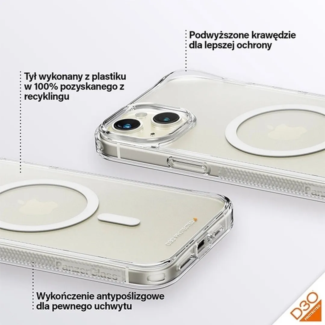 PanzerGlass Apple iPhone 15 Plus MagSafe HardCase with D3O Clear