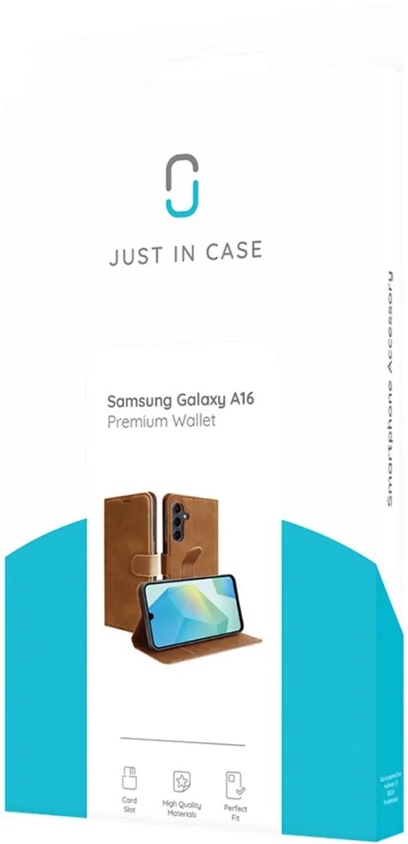 Just in Case Cazy Hoesje Samsung Galaxy A16 - 4 Pasjes - Bruin