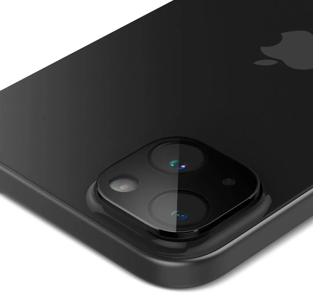 Spigen Optik iPhone 15/15 Plus Camera Lens Protector - 2 Stuks - Zwart