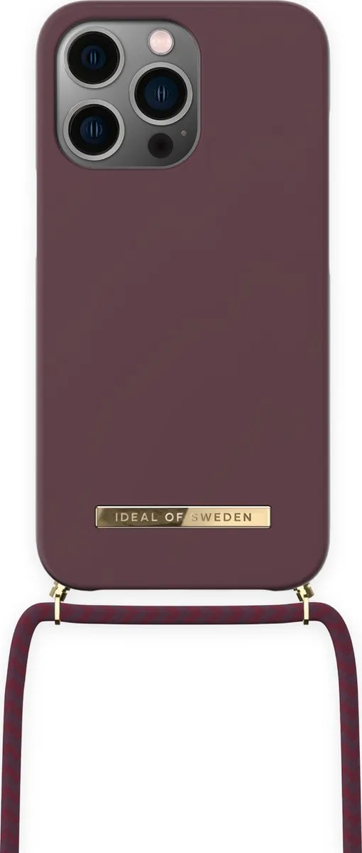 iDeal of Sweden iPhone 13 Pro Necklace Case Deep Cherry