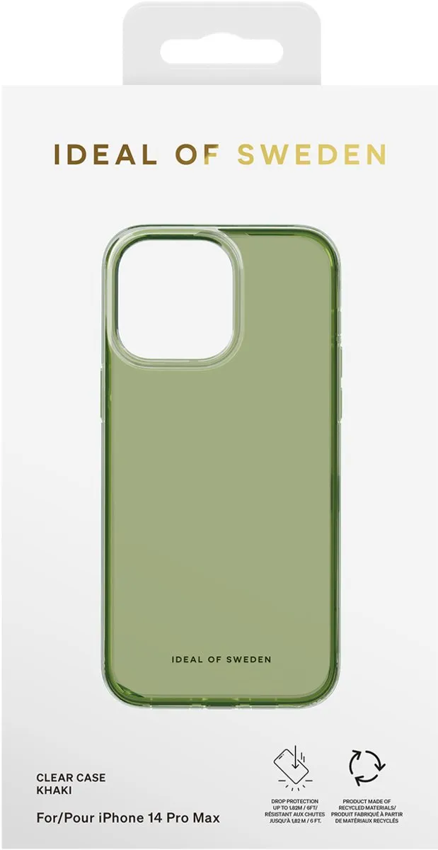 iDeal of Sweden Clear Case iPhone 14 Pro Max - Khaki