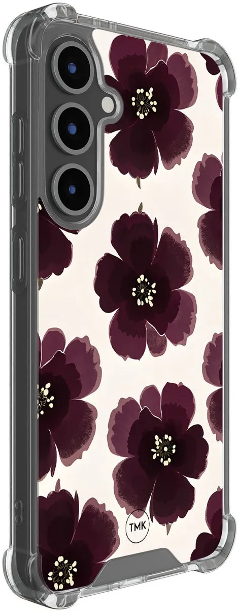Casevibes S/S25FE/S/025 Hoesje Samsung Galaxy S25 FE - Rood - Bloemenmotief