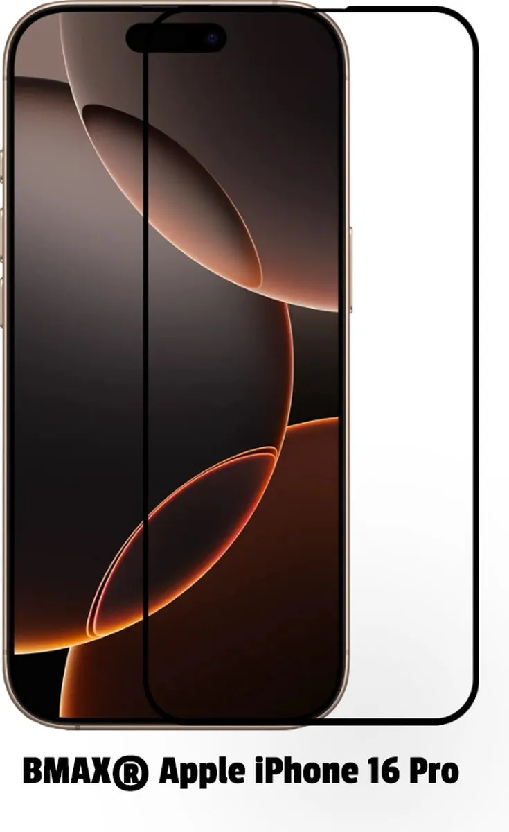 BMAX Screenprotector iPhone 16 Pro - 2 Stuks - Zwart