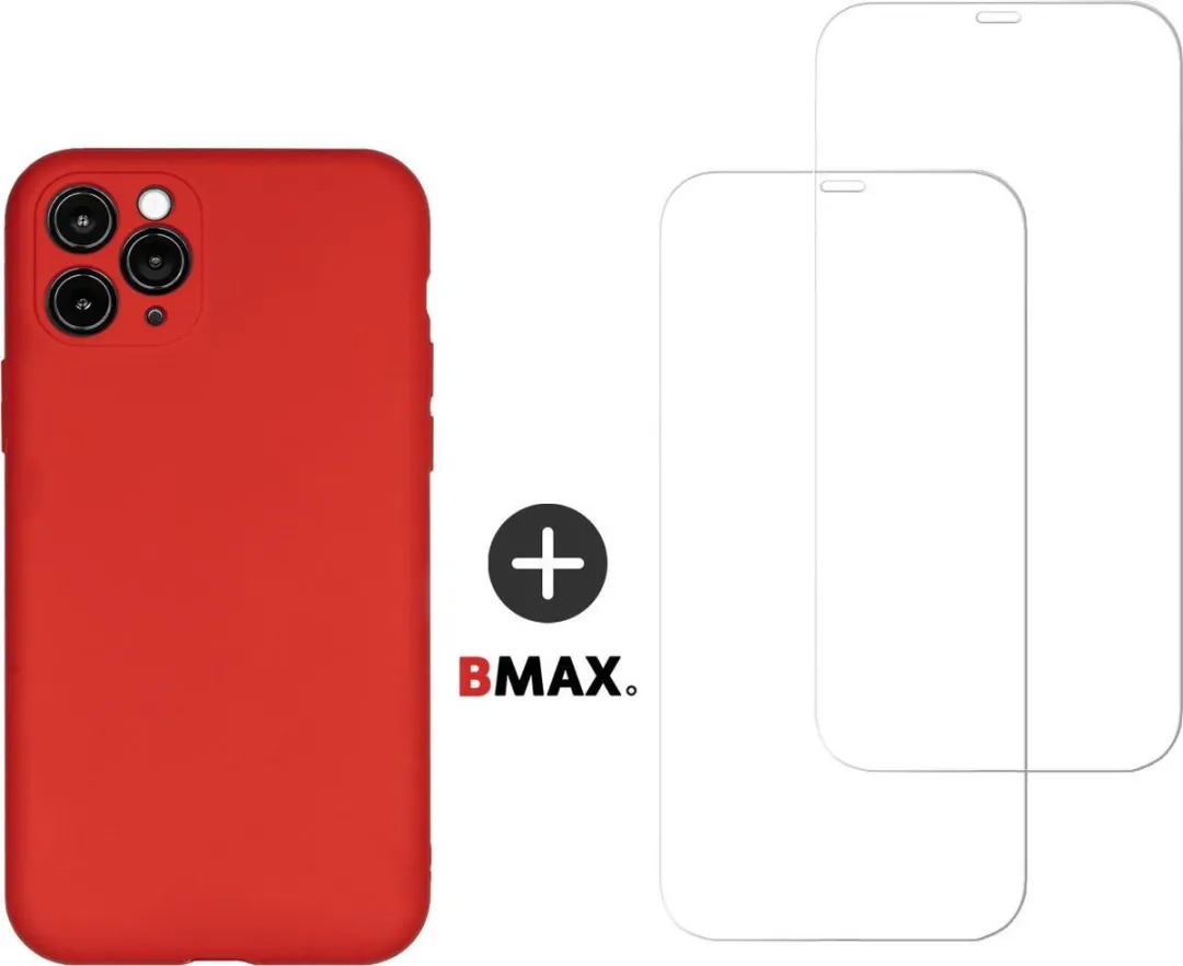 BMAX iPhone 11 Pro Max Siliconen Hoesje Rood