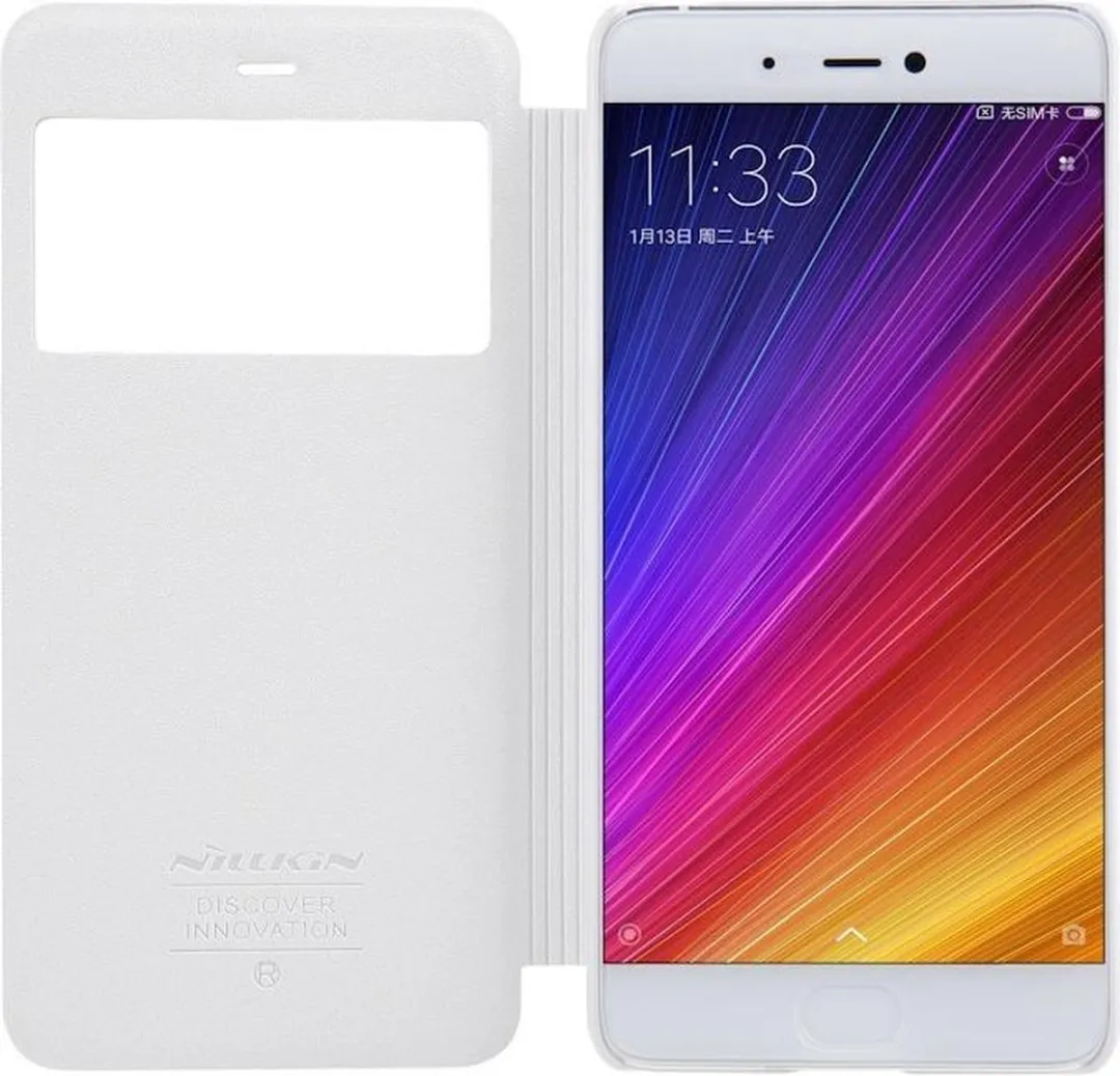 Nillkin New Sparkle S-View Book Case Xiaomi Mi 5s - Wit - afbeelding 3 van 6