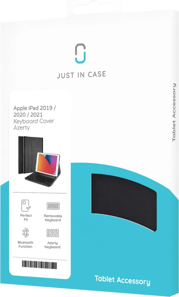 Just in Case Cazy Tablet Hoes met Toetsenbord 10.2" - AZERTY - Zwart