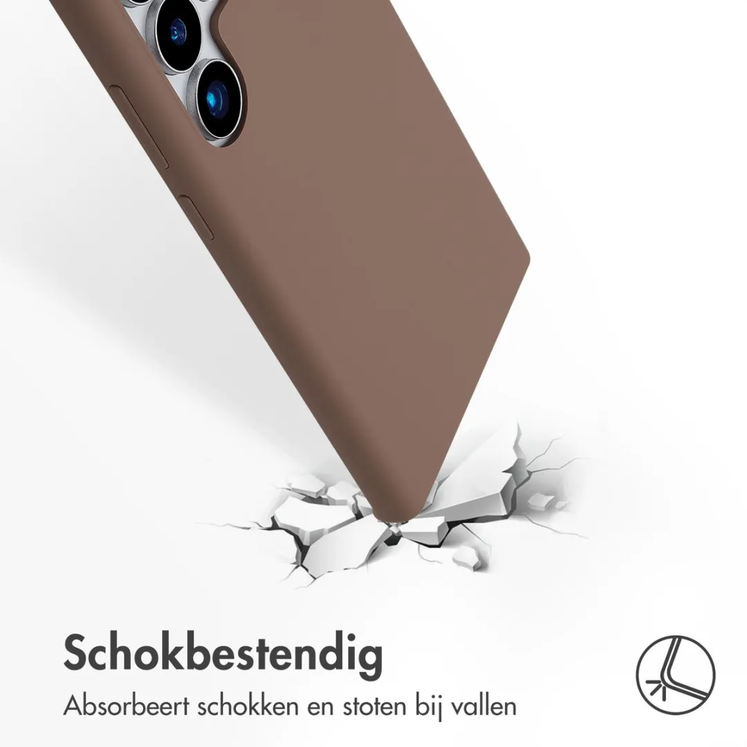Accezz Hoesje Samsung Galaxy S24 Ultra Lichtbruin - Magnetische Ring