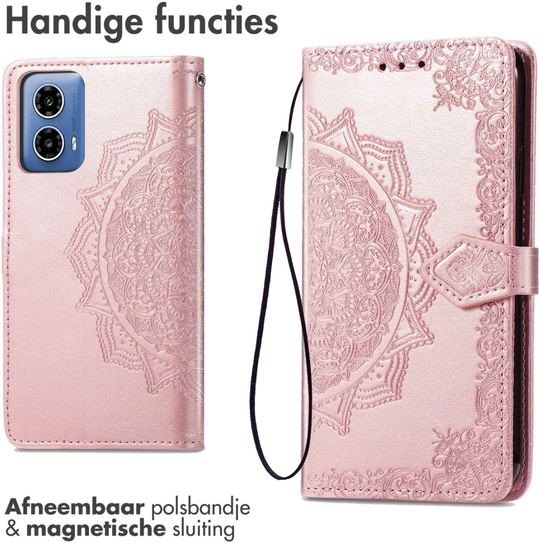 Imoshion Hoesje Motorola Moto G34 - Roségoud - 3 Pasjes - afbeelding 2 van 5