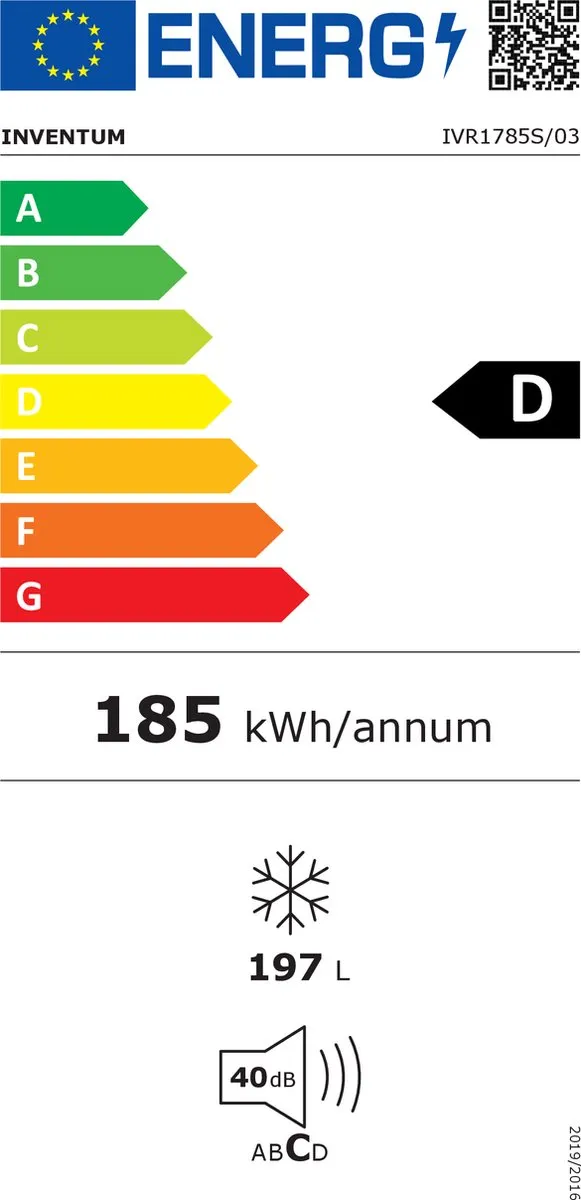 Inventum IVR1785S Inbouw Vriezer 197L - Wit