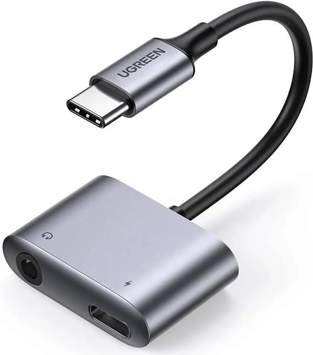 UGREEN 60164 USB-C naar USB-C & 3.5mm Jack Audio Adapter met DAC