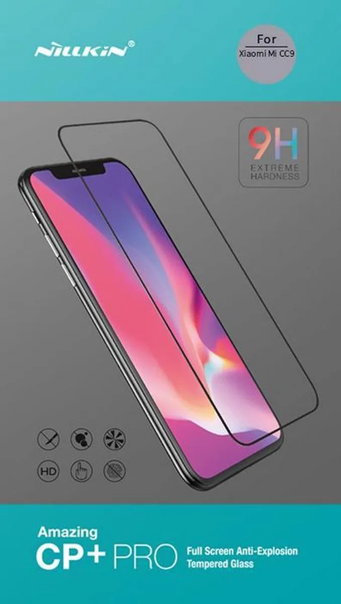 Nillkin Amazing CP+ Pro Tempered Glass Xiaomi Mi 9 Lite - Zwart - afbeelding 4 van 4