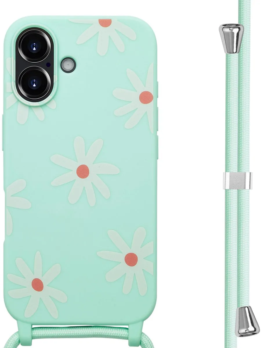 Imoshion iPhone 16 Siliconen Hoesje - Green Flower Distance