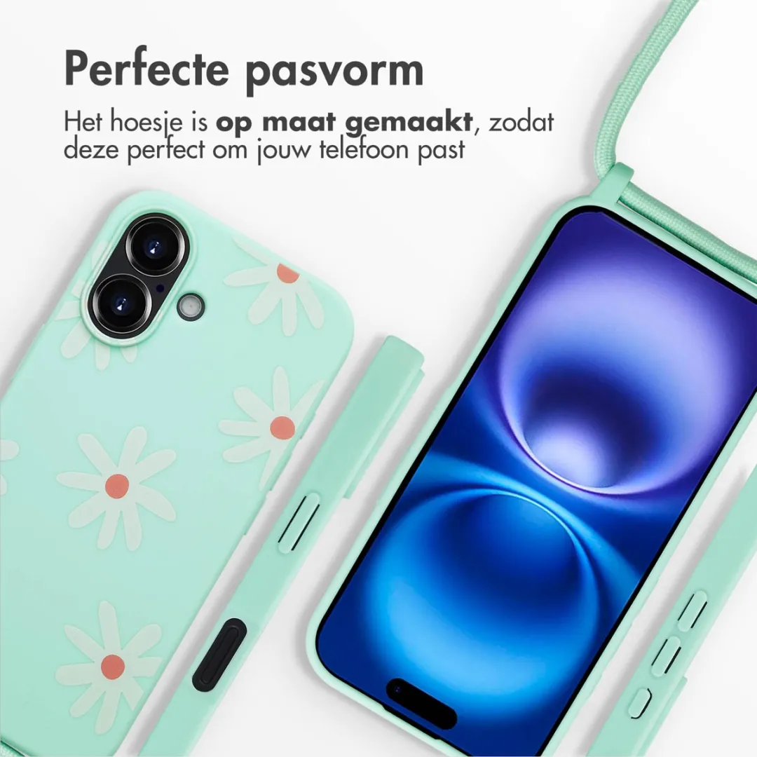Imoshion iPhone 16 Siliconen Hoesje - Green Flower Distance
