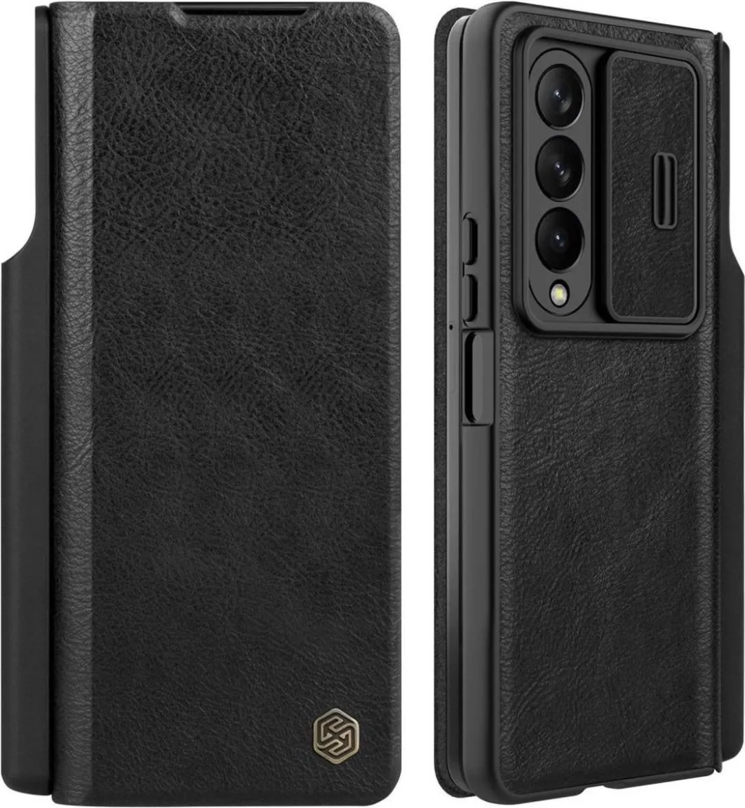 Nillkin Qin Pro Hoesje Samsung Galaxy Z Fold 4 - Zwart