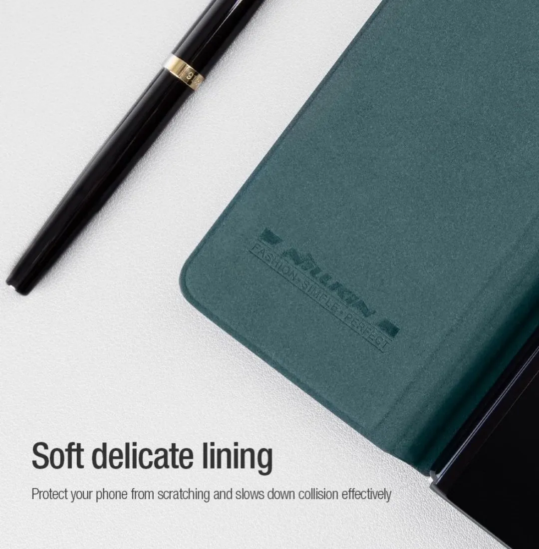 Nillkin Qin Pro Hoesje Samsung Galaxy Z Fold 4 - Zwart